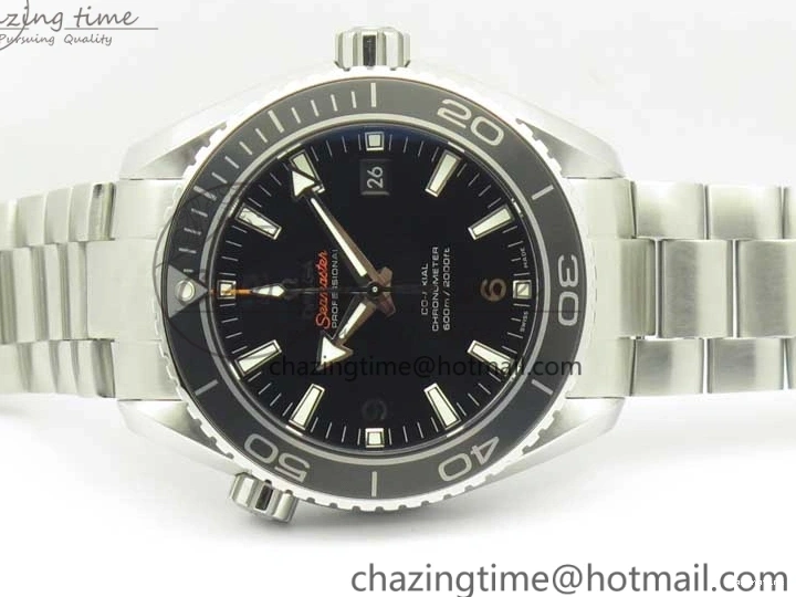 0309 EyeCatching Planet Ocean Professional Ceramic Bezel 45.5mm 1:1 VSF Best Edition Silver Markers on SS Bracelet A8500 Super Clone 8050